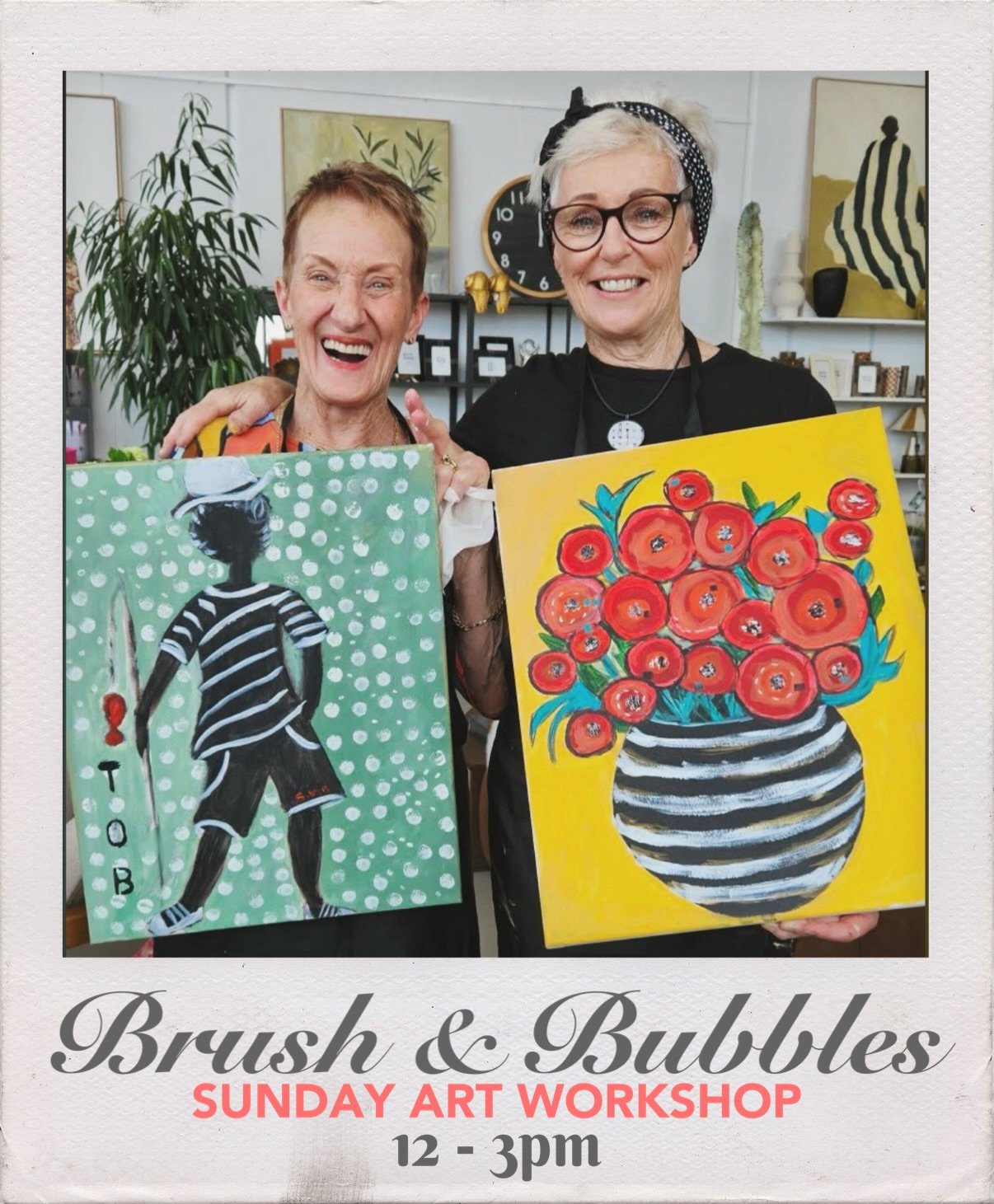 Once a month we have our gorgeous guest artist Janine guide you in creating your own masterpiece while you sip on bubbles 🥂🎨

👨&zwj;🎨Next sessions: 

THIS SUNDAY 26th of April 
24th of May
28th of June 
26th of July 
23rd of August 
27th of Septe