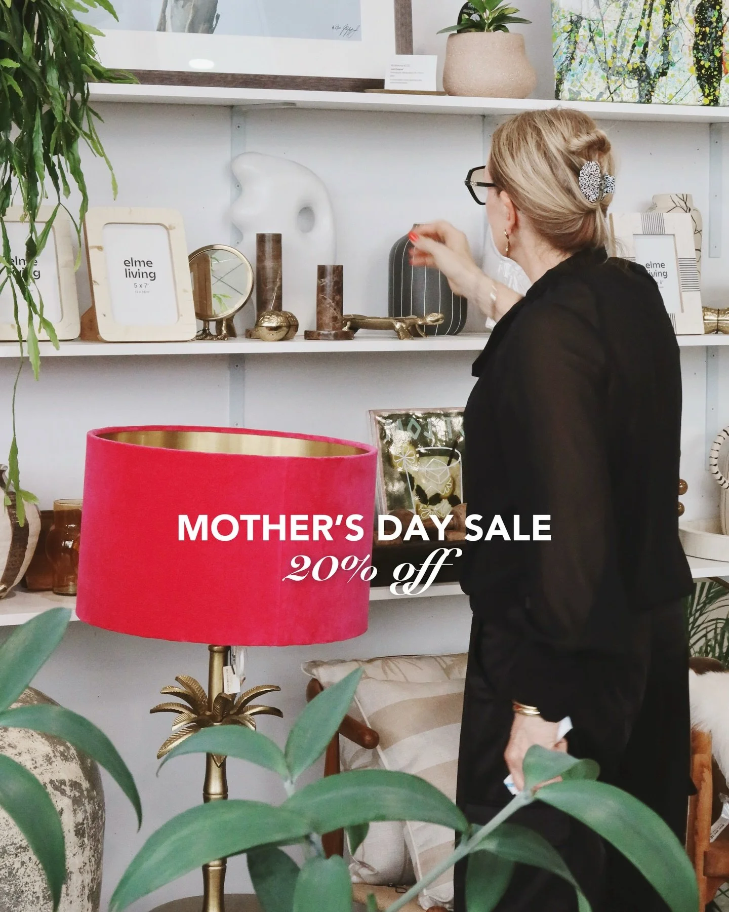 20% off Mothers Day Storewide Sale 🌸
Thursday April 30- Sunday May 3rd 🦋
*excluding plants, furniture, art