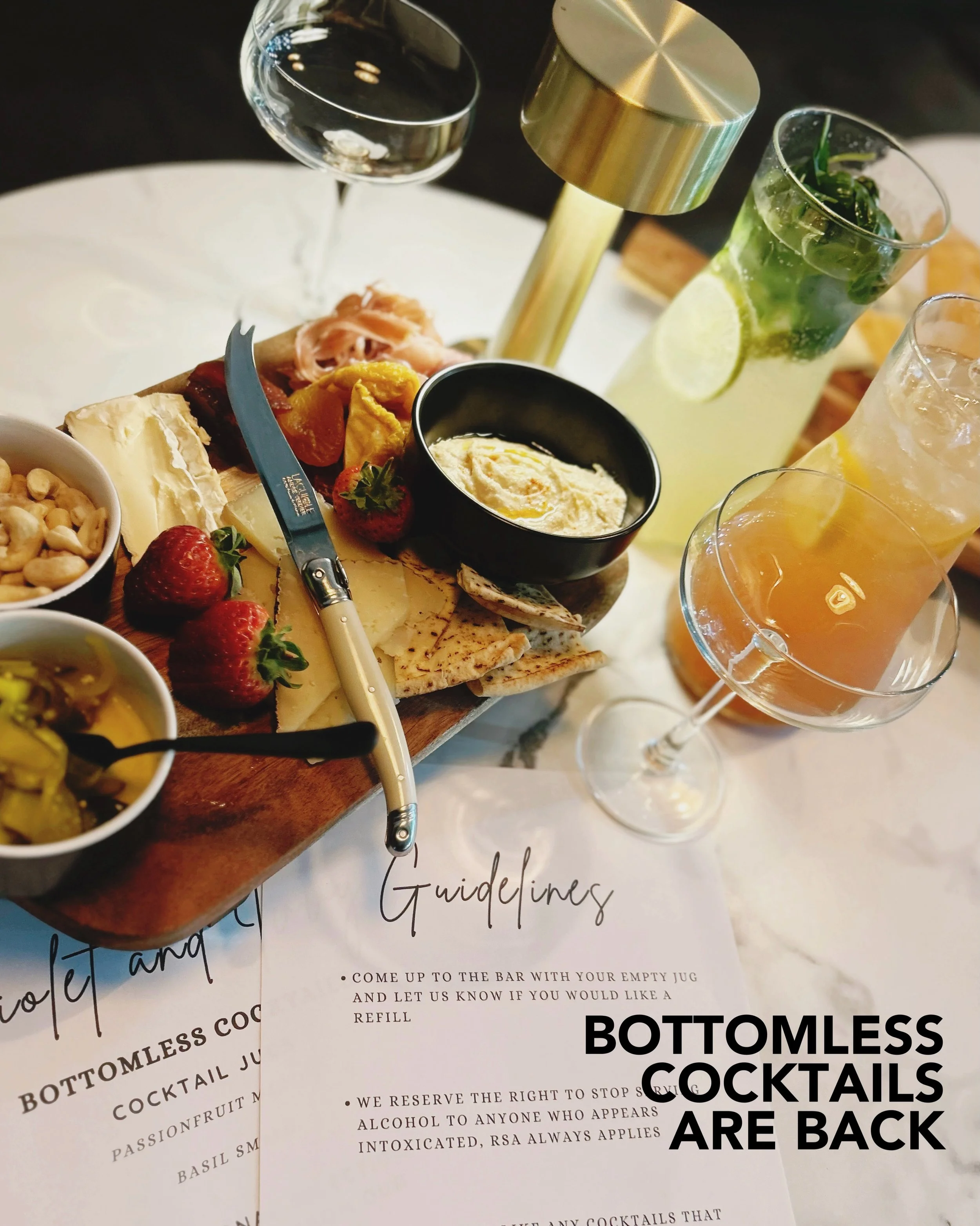 We are spicing up Friday nights with fresh homemade pizza and now &hellip; our Bottomless cocktails are back 🍸

Call us to book your 2 hour session ($100pp) 💋

Friday nights (+ add a homemade pizza or cheeseboard) or anytime we are open x