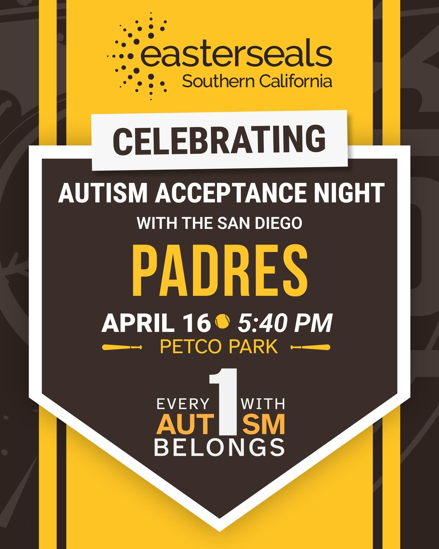 We were proud to celebrate Autism Acceptance Night at Petco Park as the Official Disability Inclusion Partner of the San Diego @padres 

Whether you watched from home or cheered from the stands, you may have seen our &lsquo;Every1 With Autism Belongs