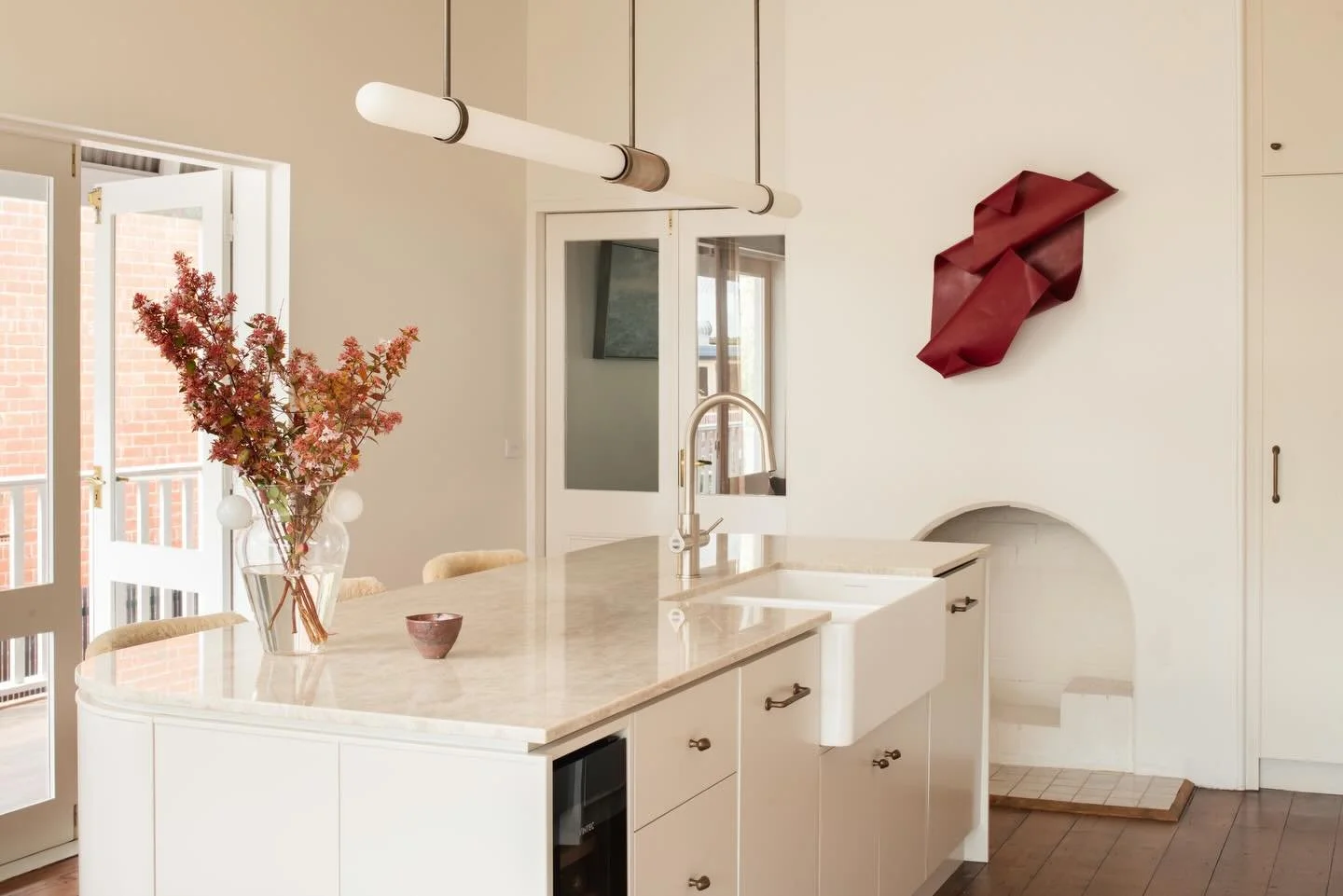 That cabinetry colour has earned its place after rigorous sample testing on site. Worth it when you&rsquo;ve got a weekend with nothing on the agenda and nowhere else to be. Wishful thinking, we know. 

TRANQUIL HOUSE | Kitchen 

#avacantspacehome