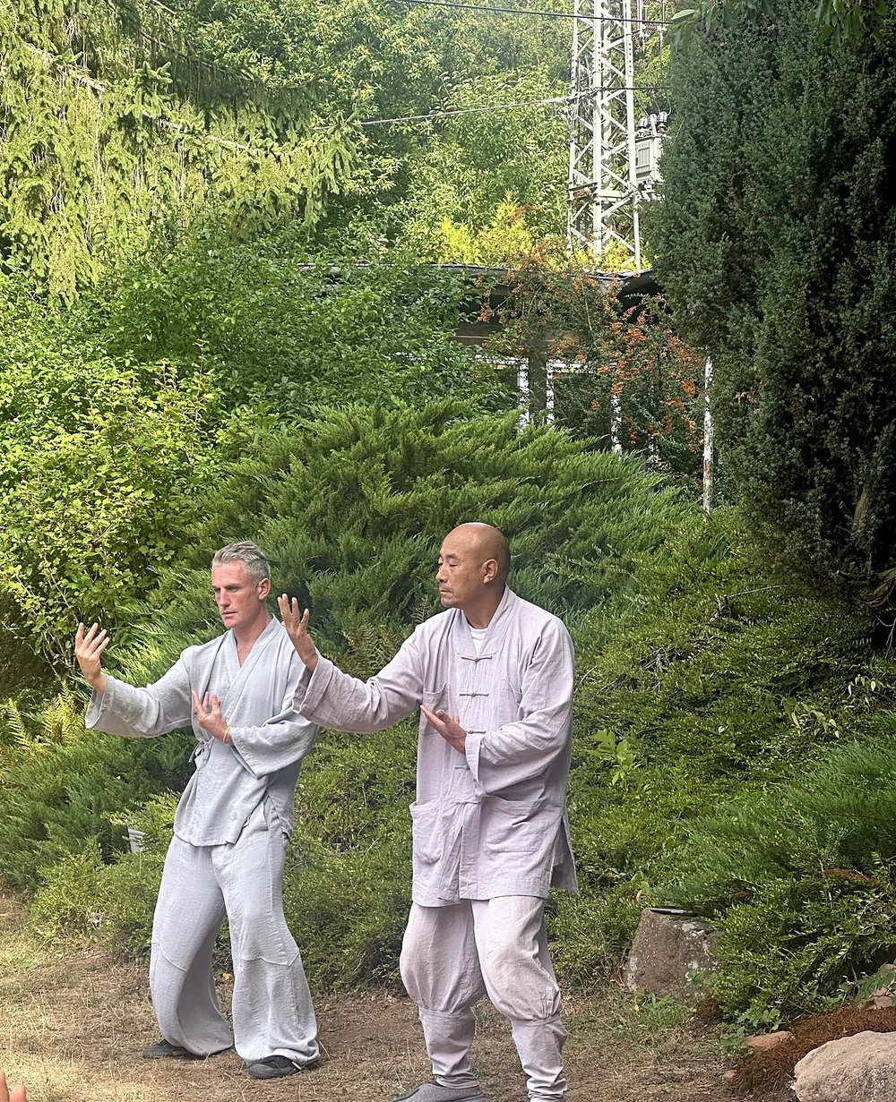 Ben Lucas practising with Shifu Wu Nanfang