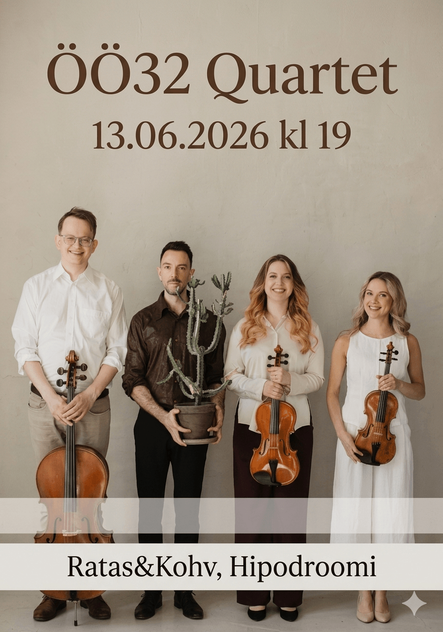 ÖÖ32 and One Black Coffee, Please – A New Programme at Ratas&amp;Kohv