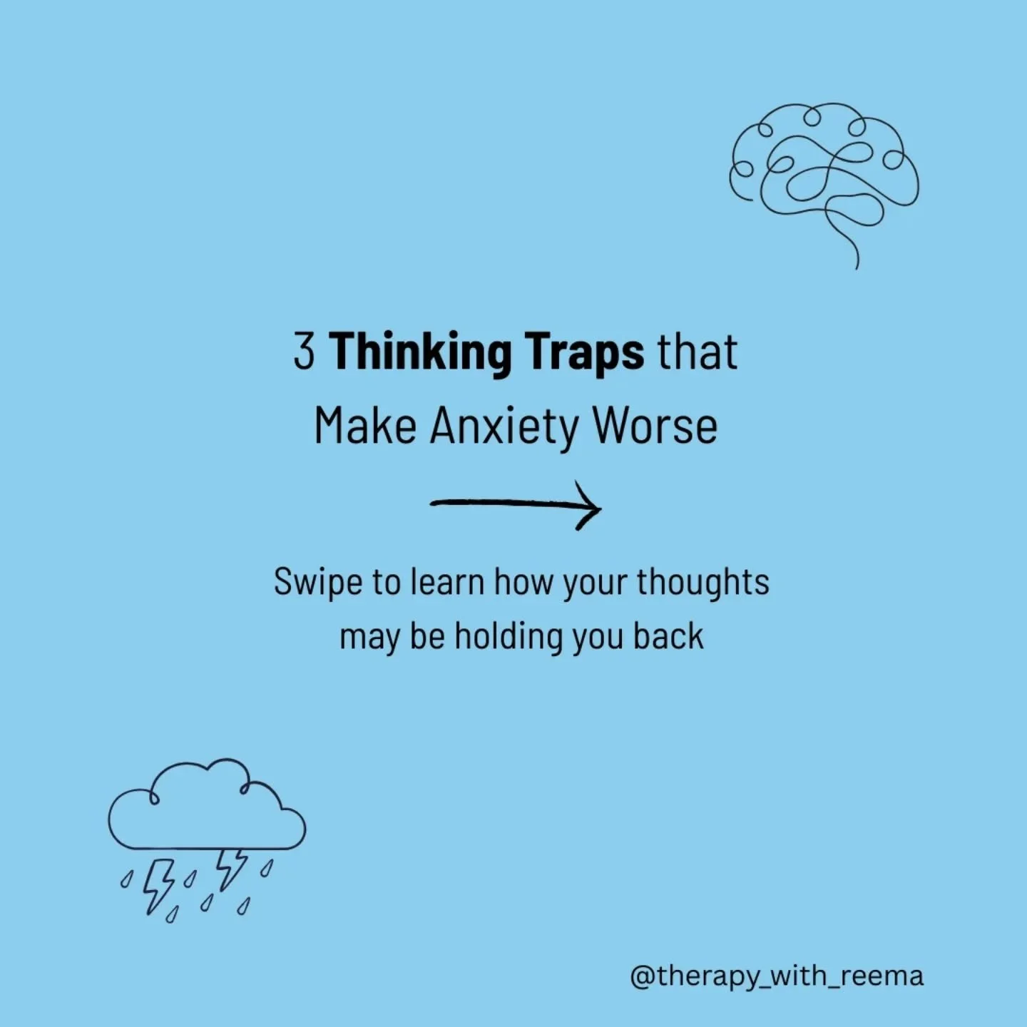 Anxiety causes biased and distorted thinking for all of us and it can feel like our minds are working against us 🧠 you are not alone!

The first step is to just notice the patterns you fall into and create a bit of distance from them by simply obser