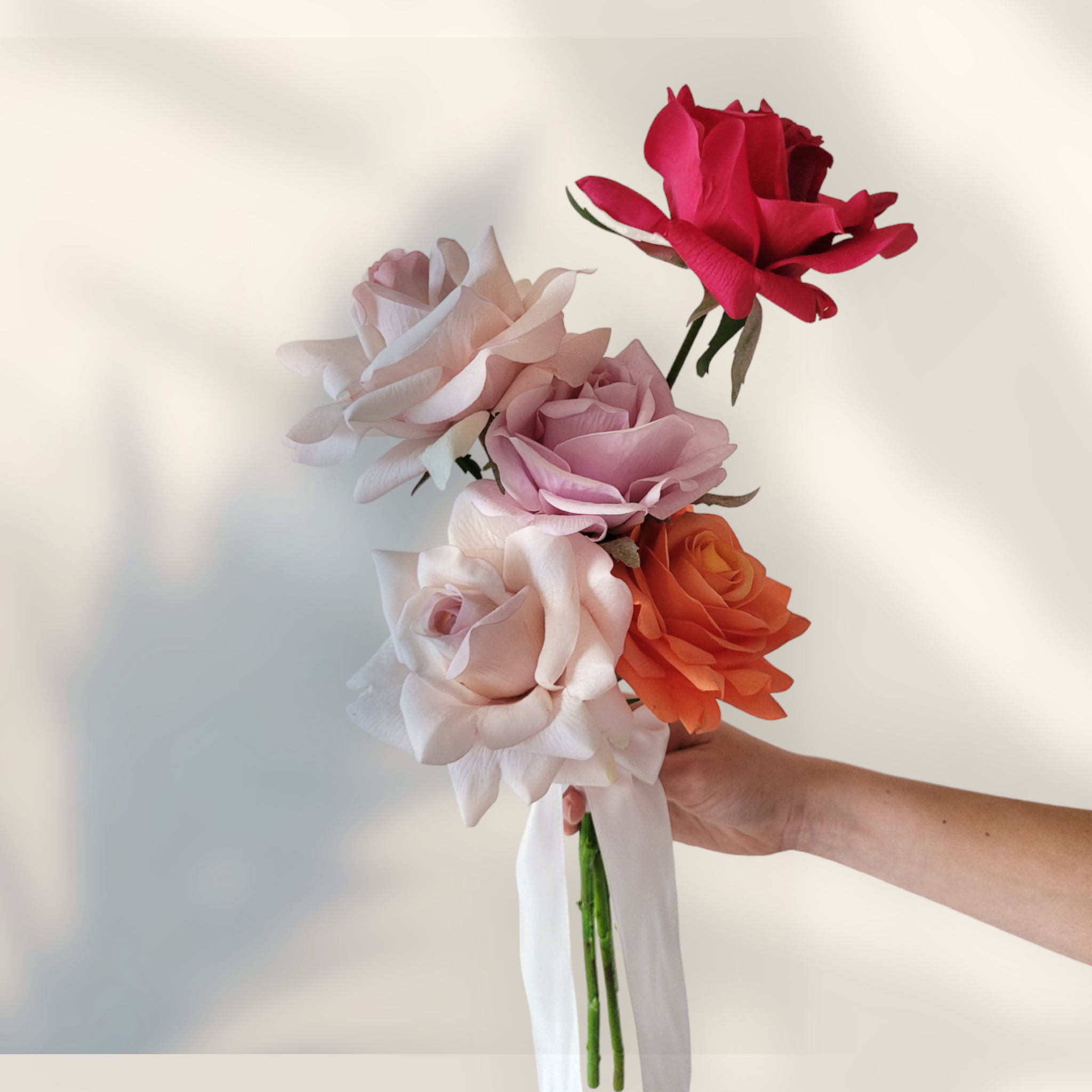 Real touch artificial wedding bouquet for flowergirl bridesmaid
