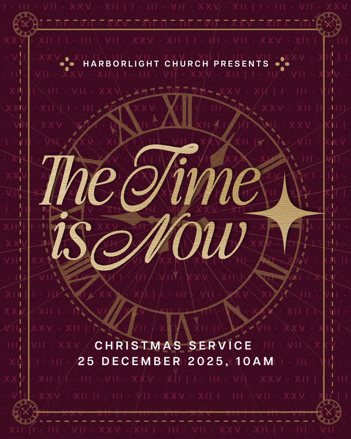 ✨ The Time Is Now✨
At just the right time, God sent His Son as the perfect gift of salvation for all mankind. This Christmas, it&rsquo;s time to go and share His good news, and time to come and receive His love.

🎄 Join us for our Christmas service 