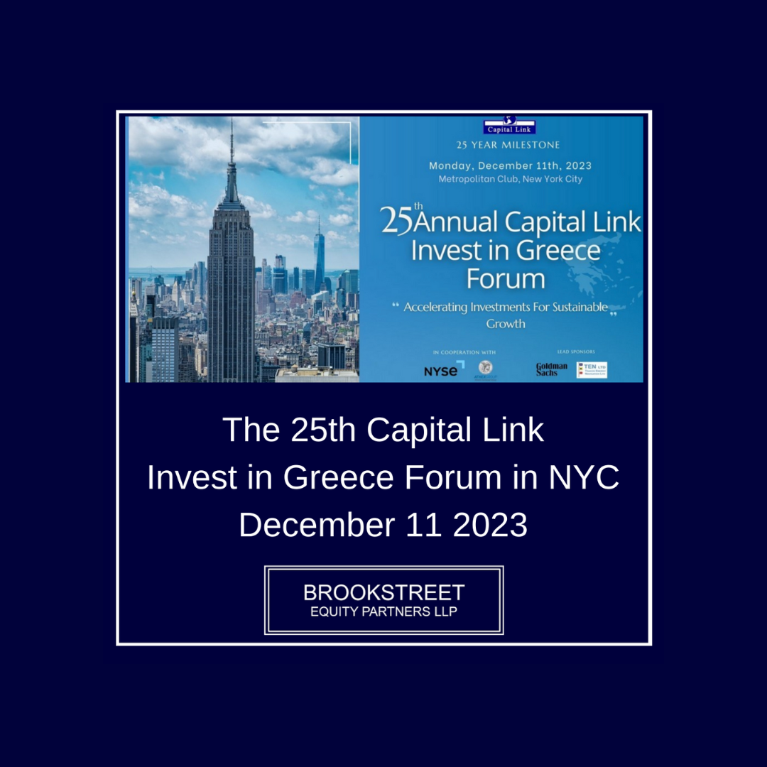 Brookstreet at the 25th Capital Link Invest in Greece Forum in NYC December 11 2023