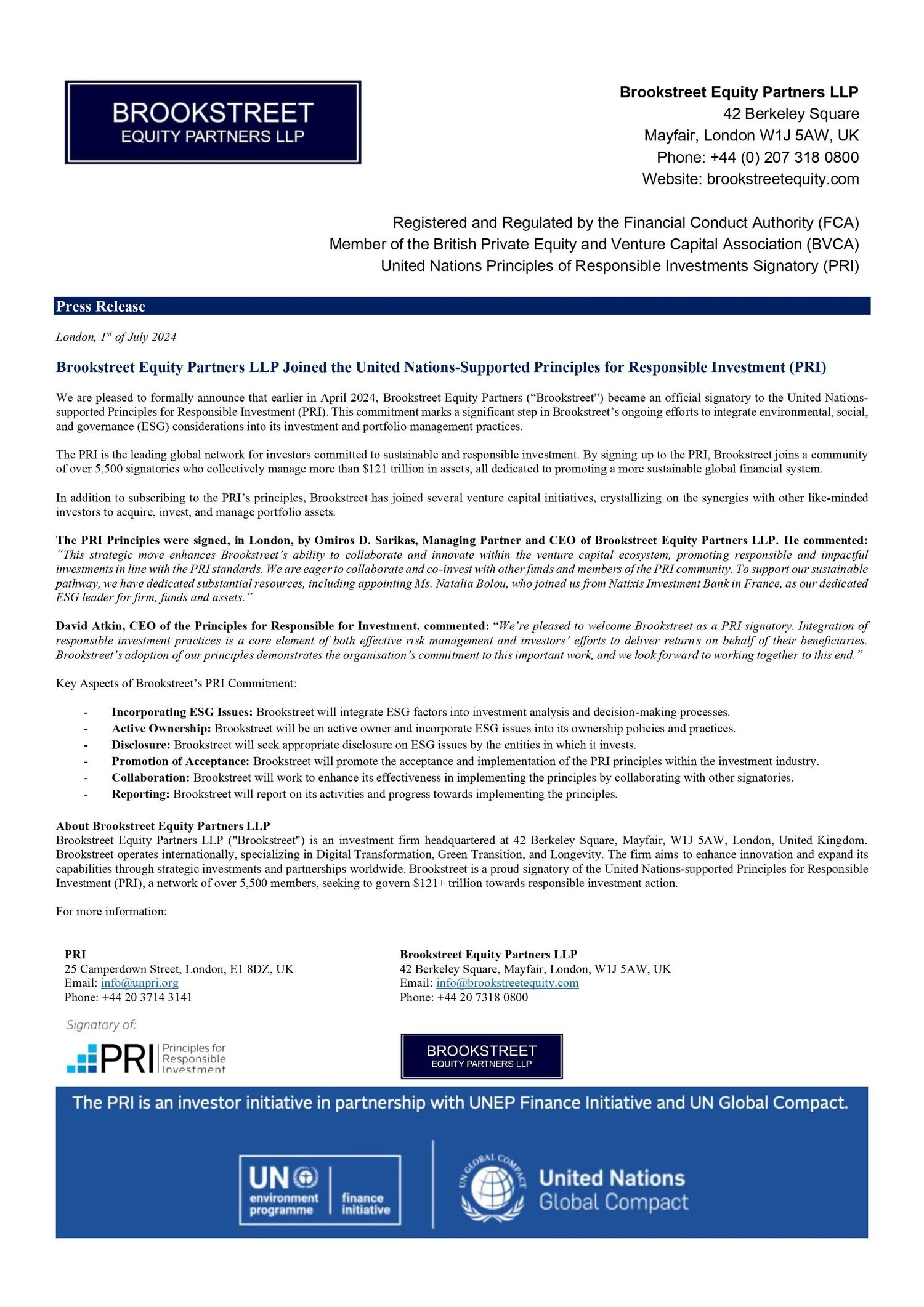 Brookstreet PR: PRI
