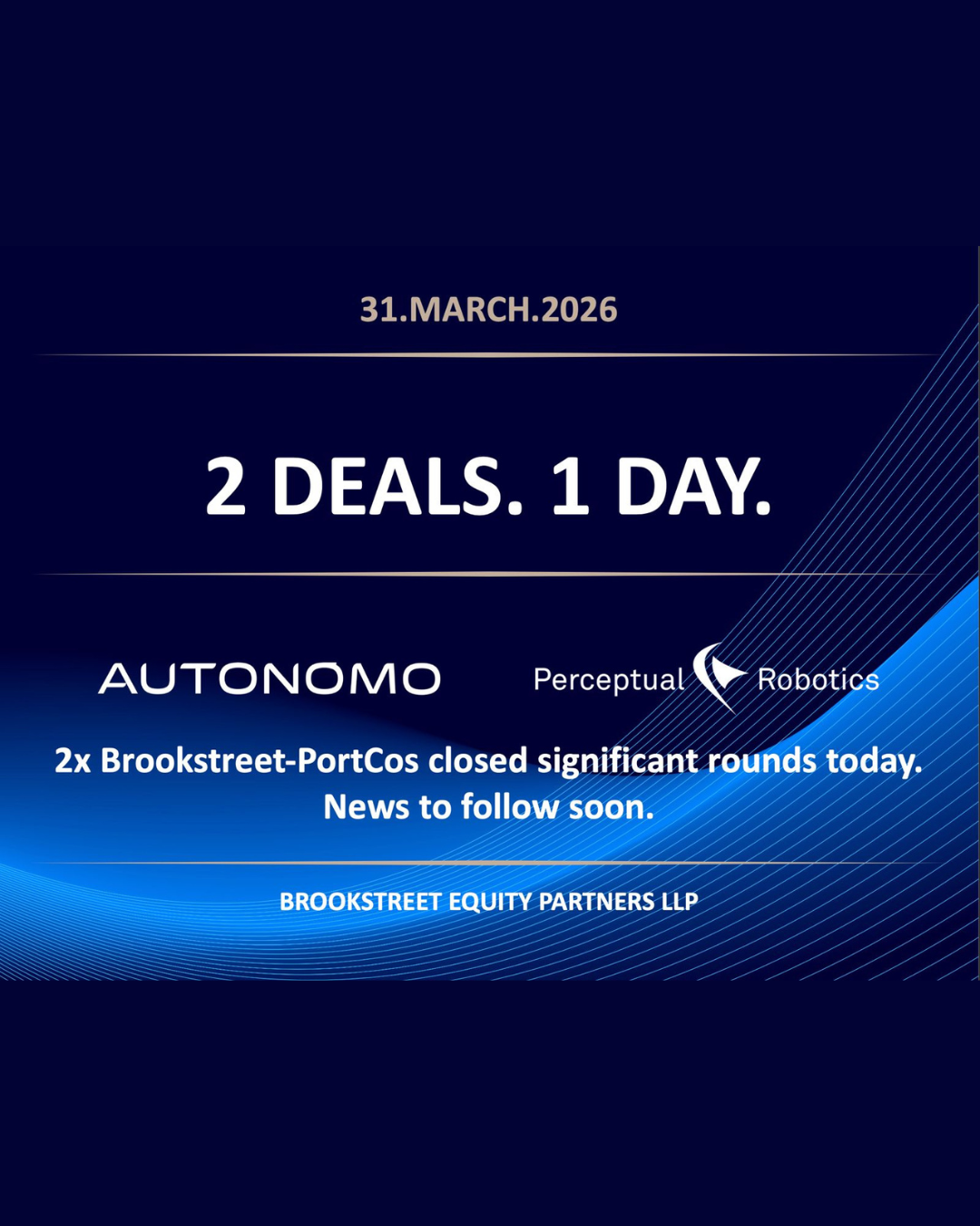 Dual Close Execution: AUTONOMO Ai &amp; Perceptual Robotics