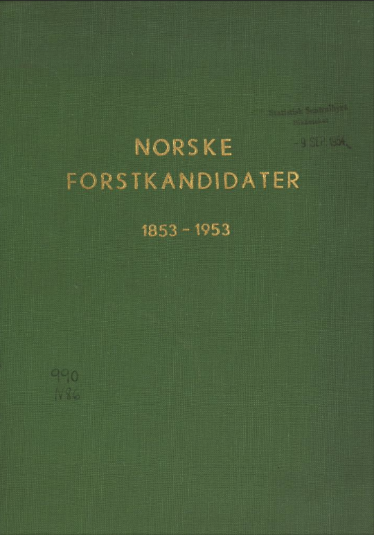 Norske forstkandidater 1853–1953 Forside.png