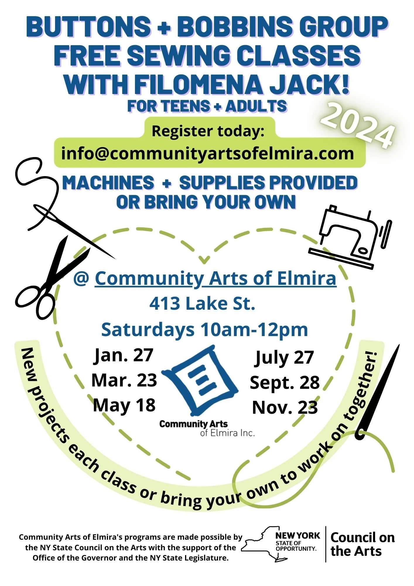 Connect with Community Arts of Elmira to register.