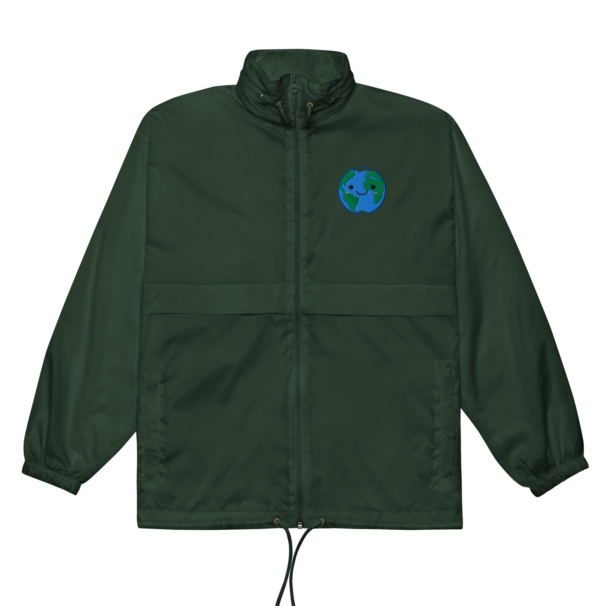 basic-unisex-windbreaker-forest-green-front-6997fe81b309b.png