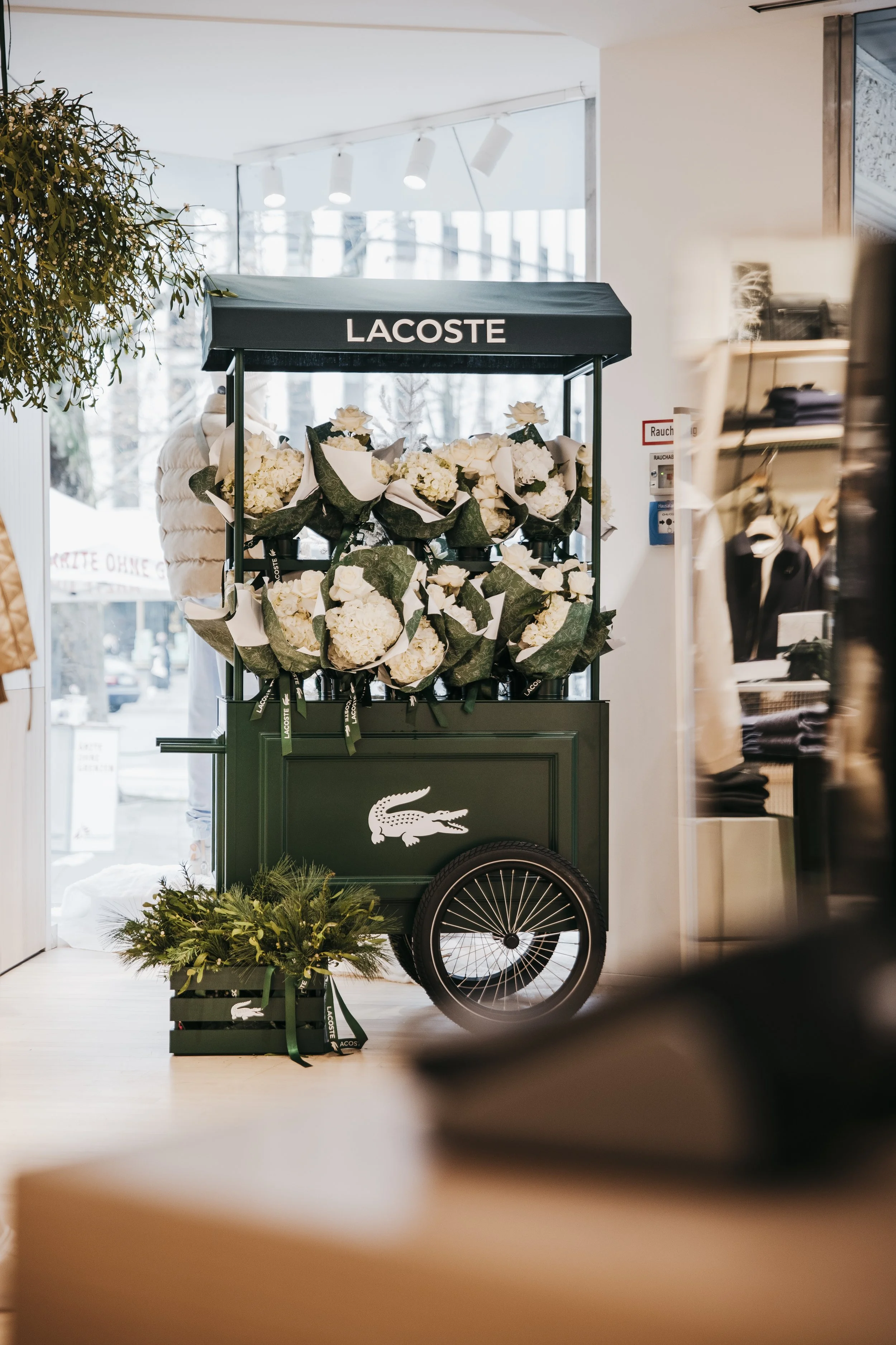 Flower Bar in einem Lacoste Store