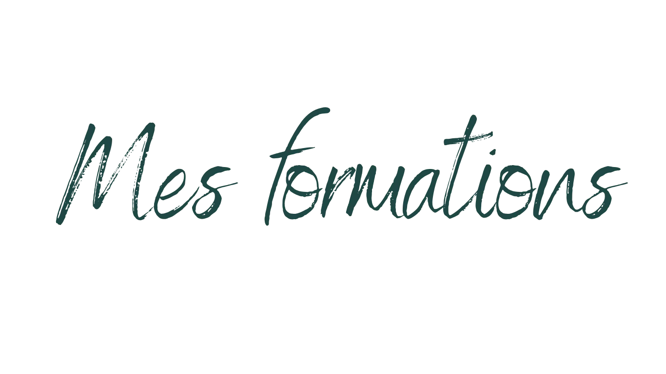 Image du texte "mes formations" écrit en vert.