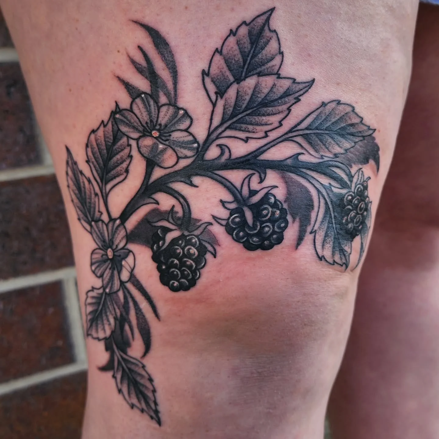 Some blackcap raspberries over the knee. Mmmmm