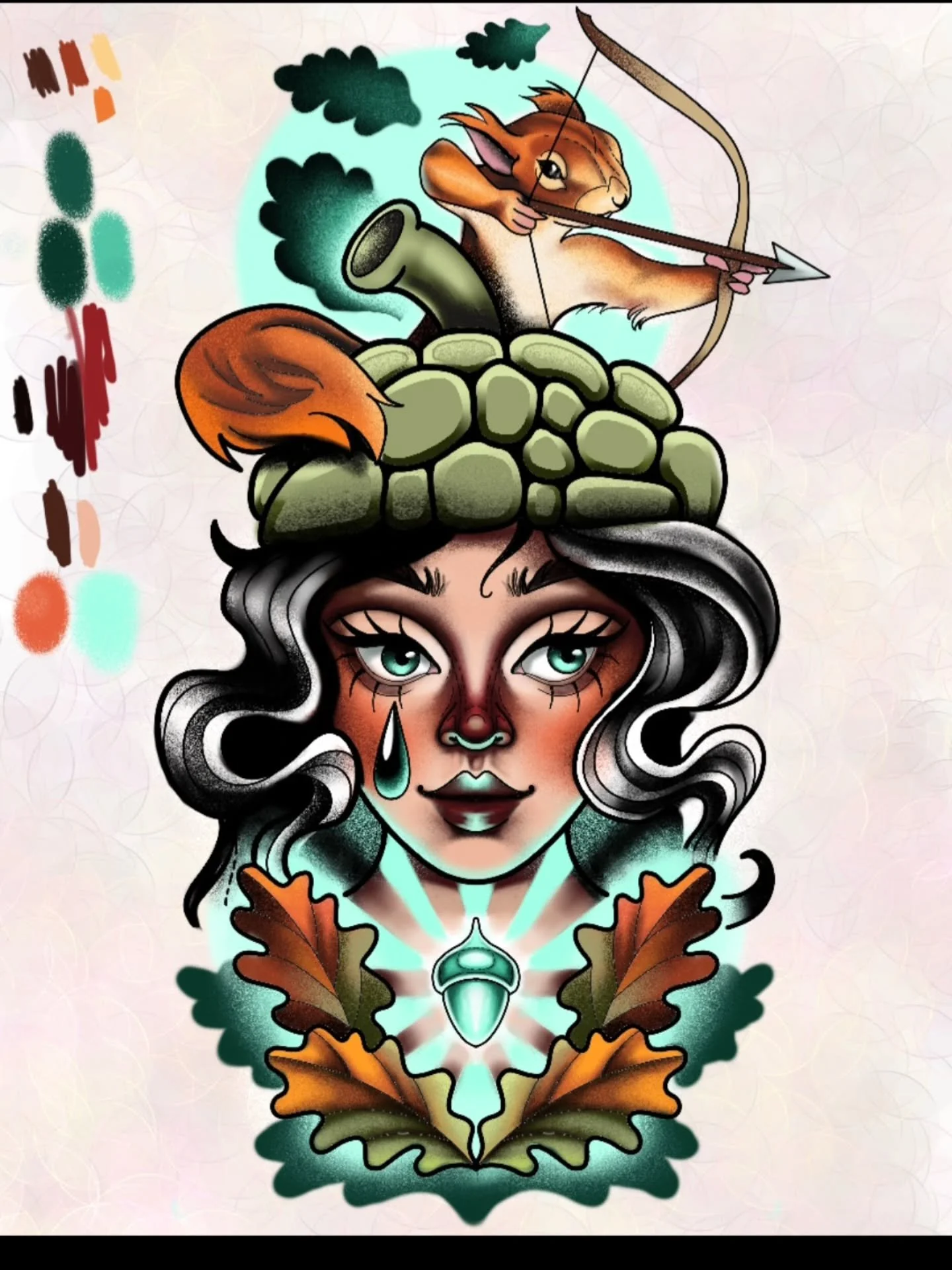 An artist I've loved and followed for a very long time is doing a monthly drawing club. This is what I came up with. This was a lot of fun @bethrosetattoo #drawingclub