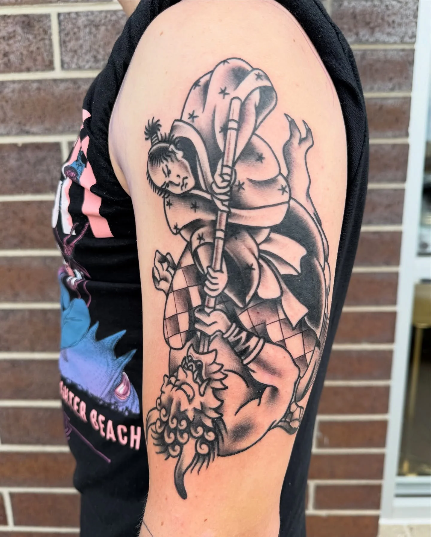 Samurai and oni battle I never posted so swipe for a healed pic and a few up close views as well 👹