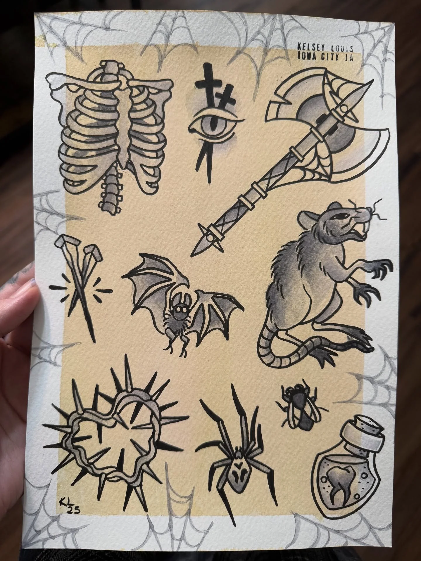 Spooky flash! I’ll be at @darkcloud_tattoos for Halloween this year! First come, first served. 12-6pm See ya there! 💀🎃👻