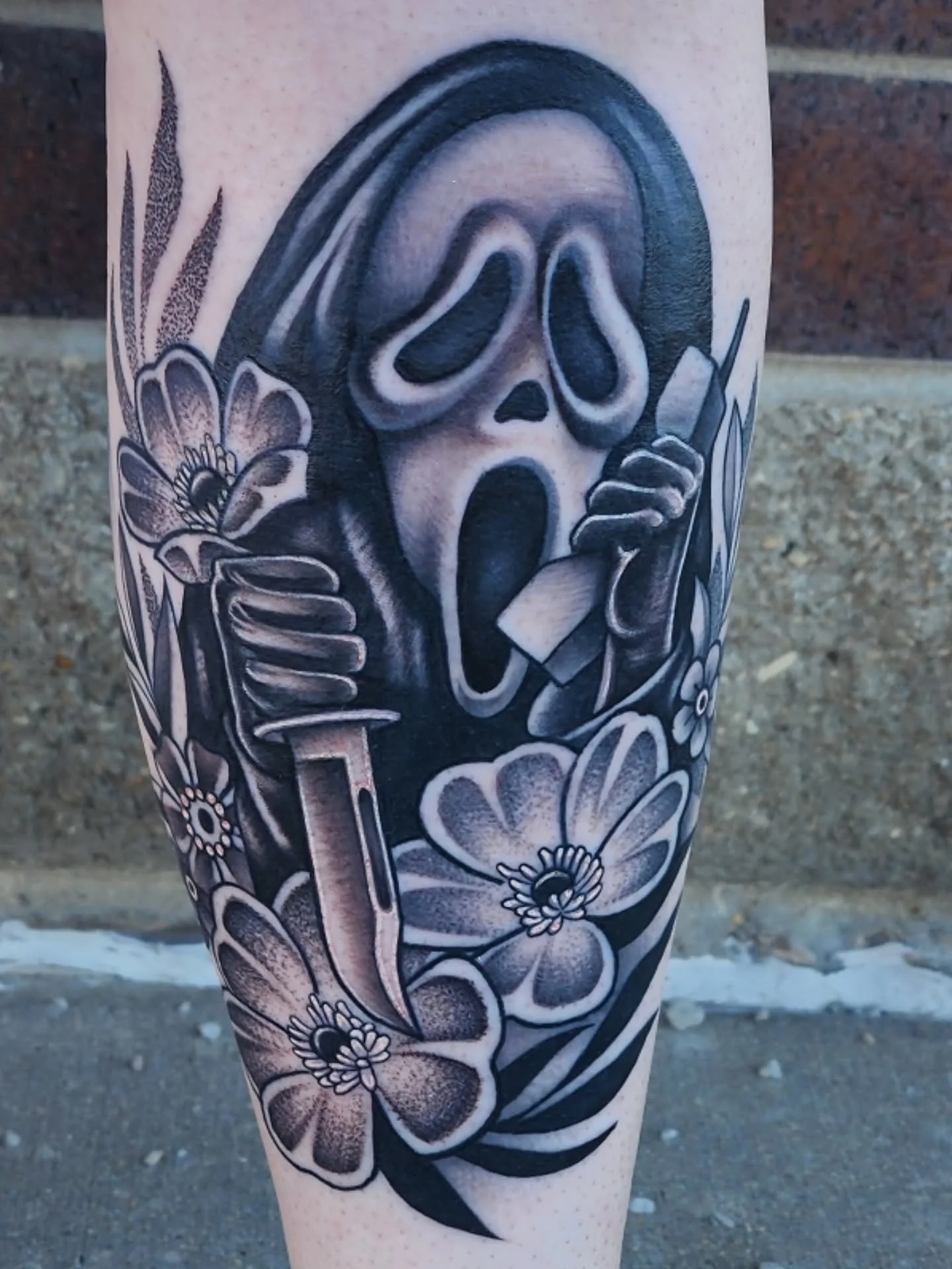 Finished up this killer piece 😏 
Some parts fresh, some parts healed.