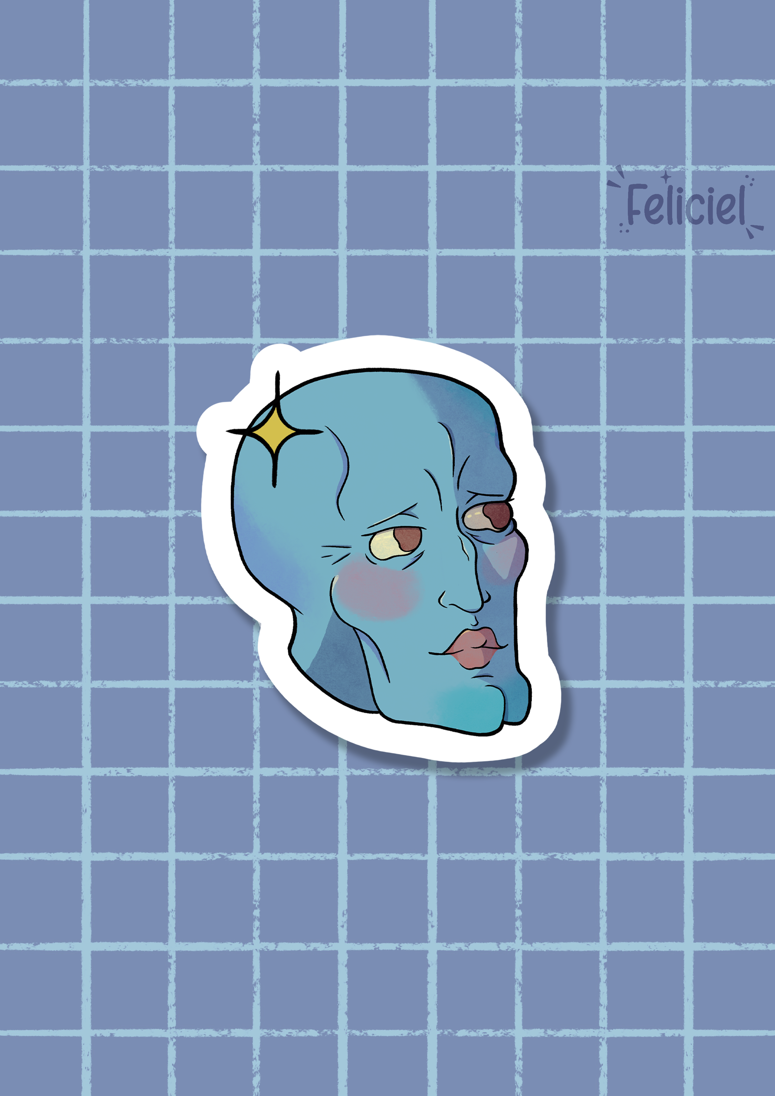 Handsome Squidward, Spongebob - Sticker