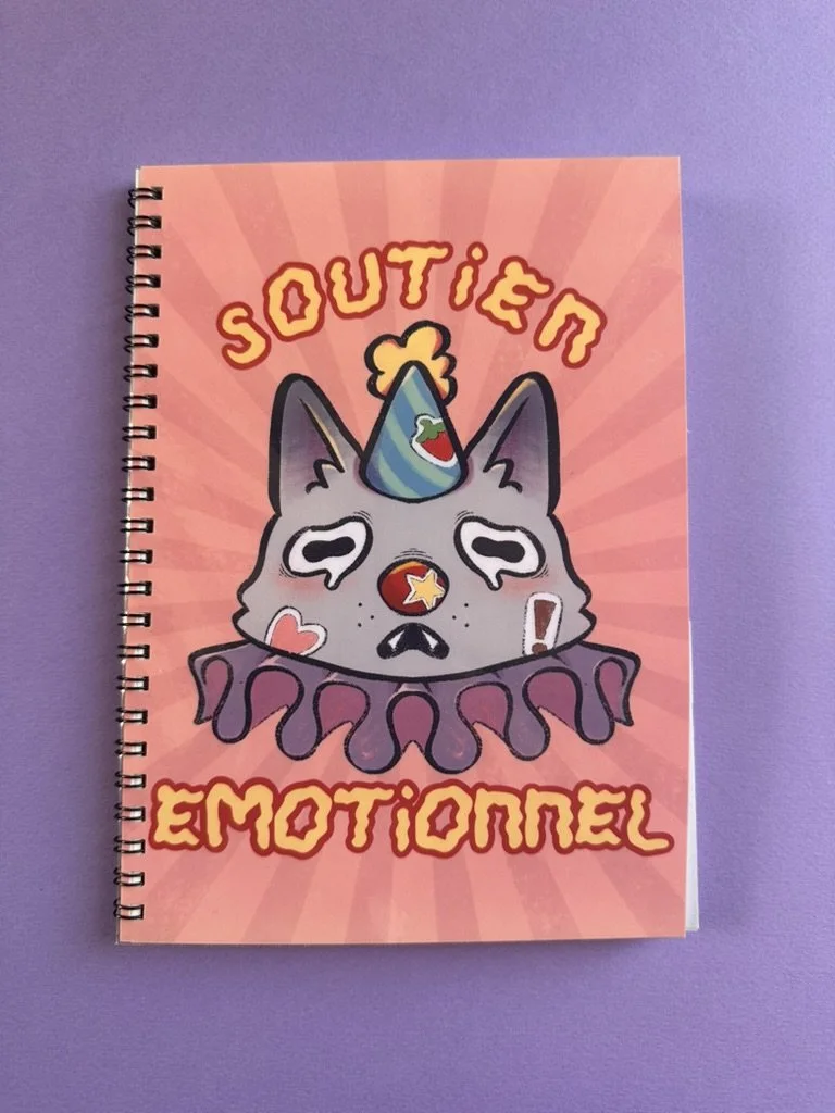Emotional Support - Handmade Reusable Sticker Book A5