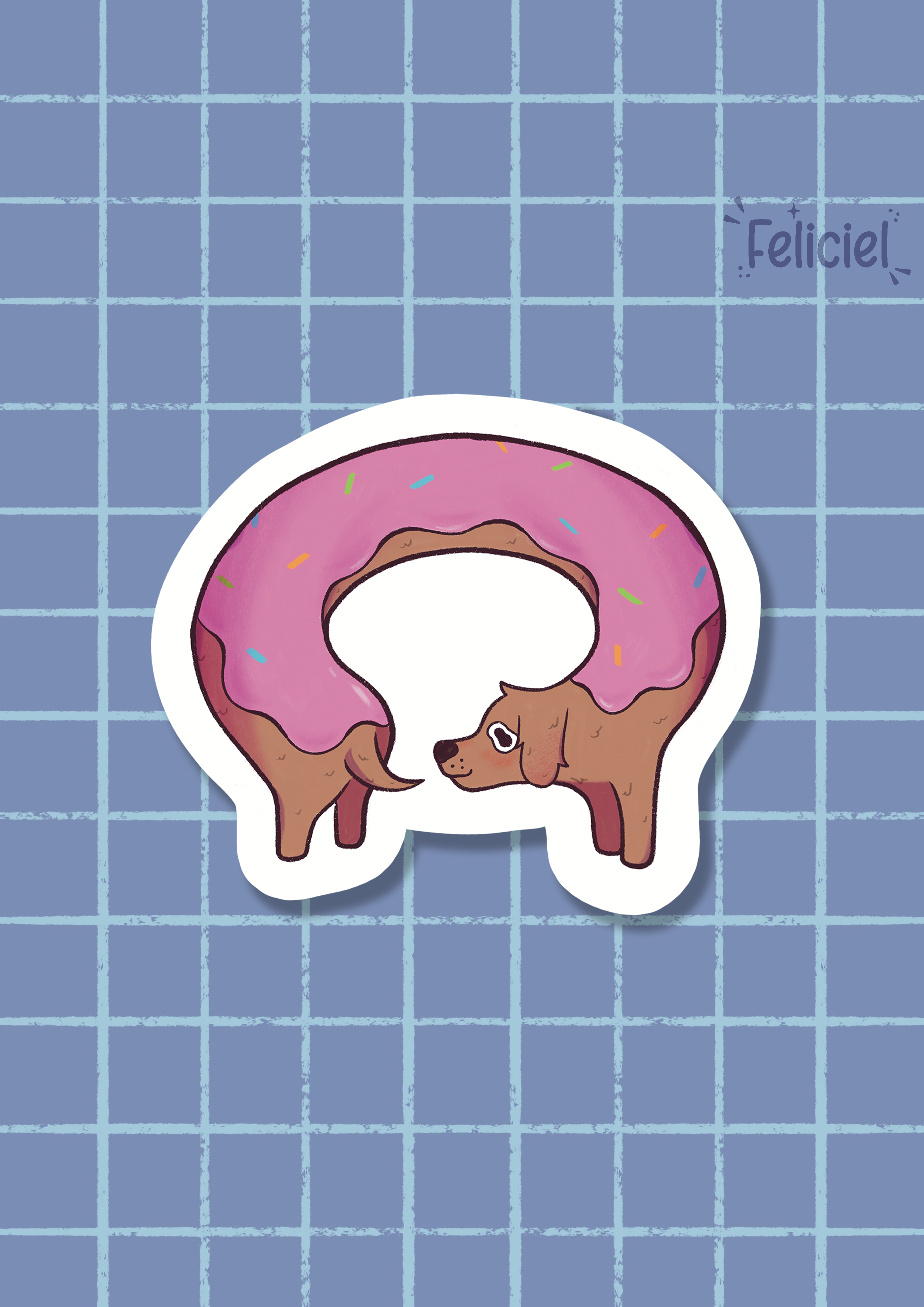 Donut dog - Sticker