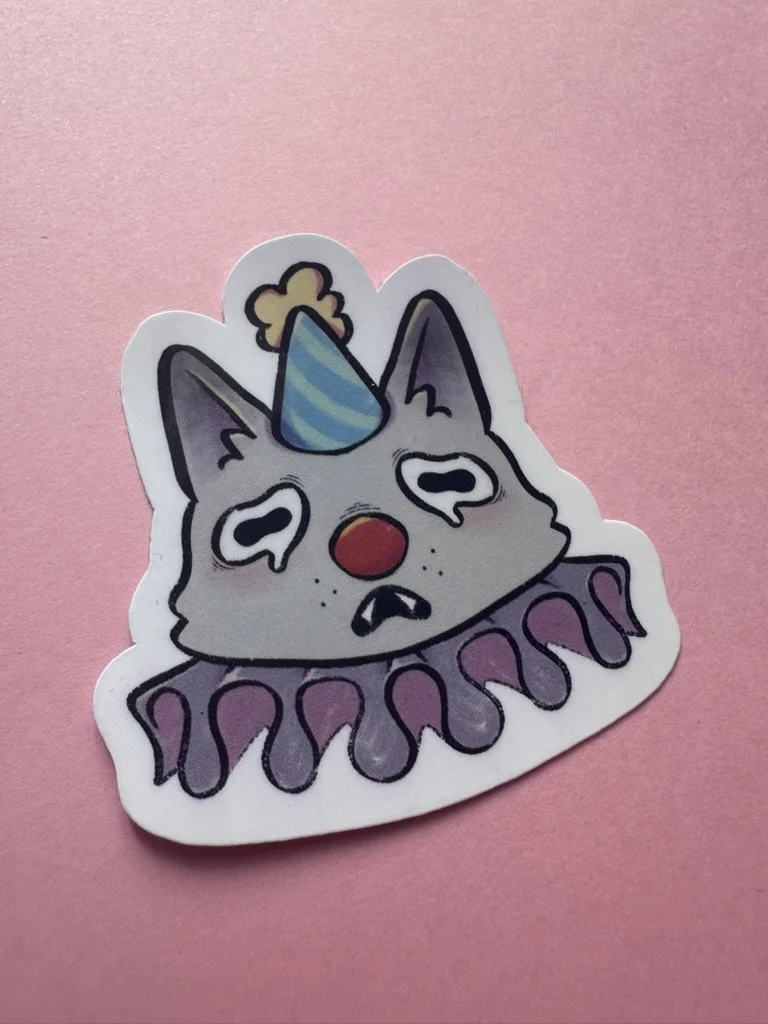 Clown cat - Sticker