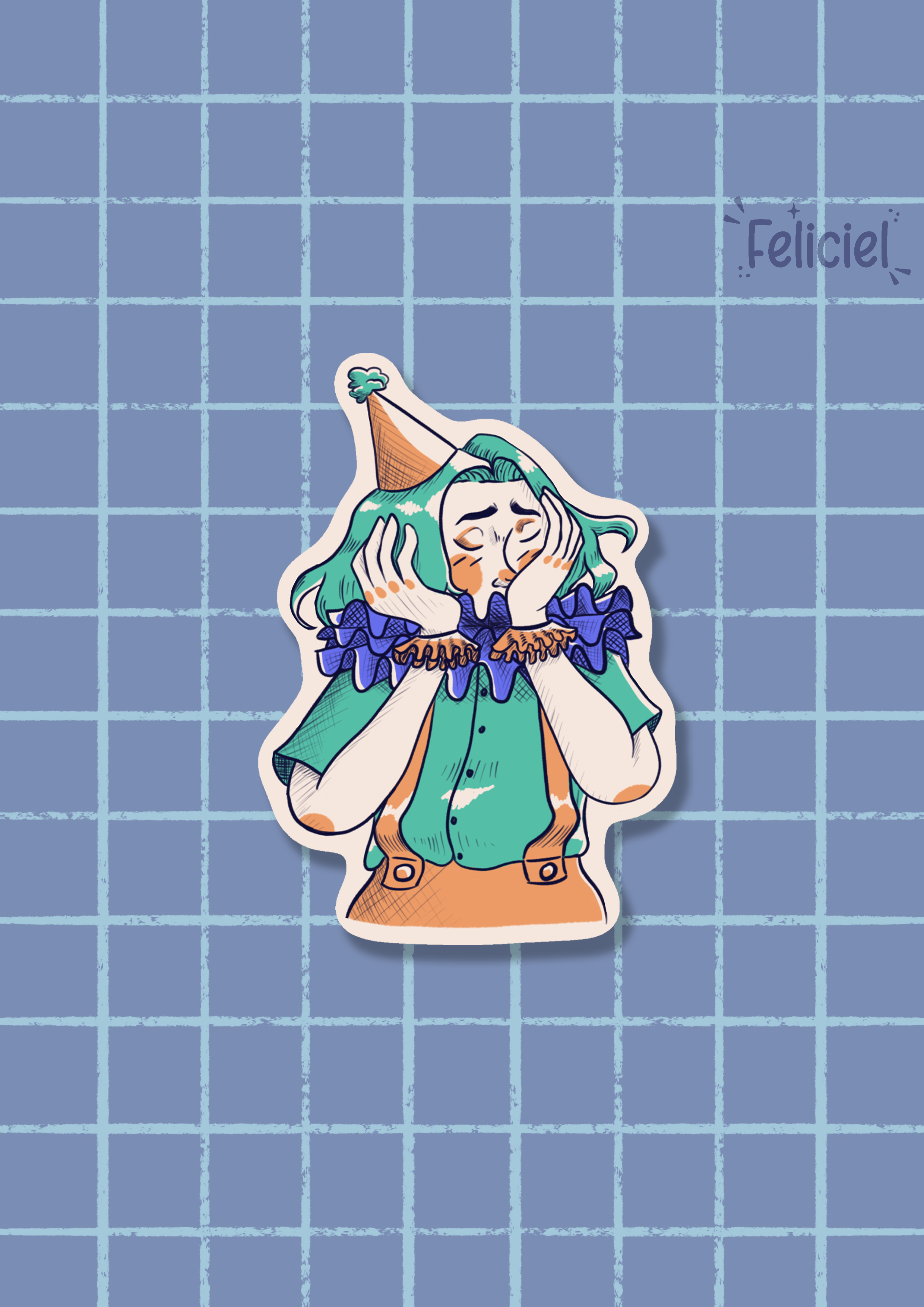 Clown girl - Sticker