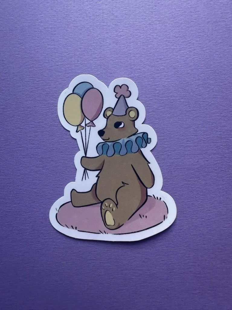 Clown Bear - Sticker