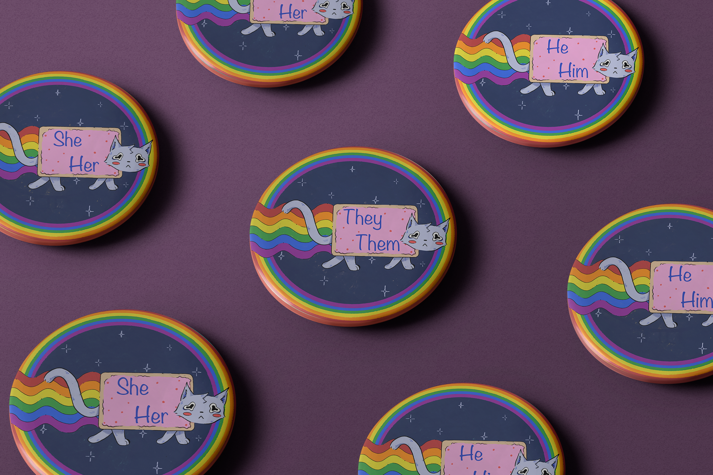 Pronoun - Large Badge