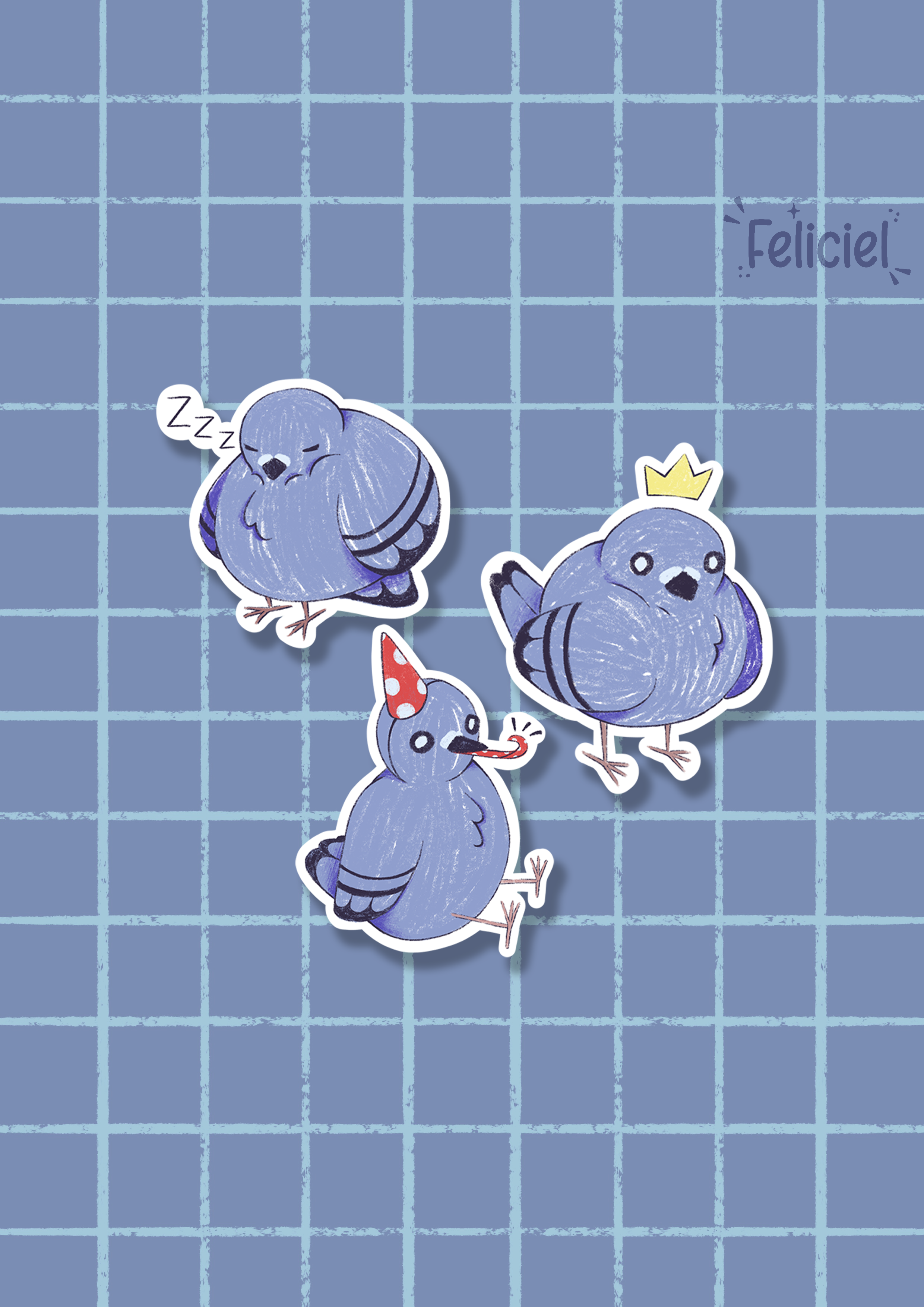 Cute pigeon - Small Sticker