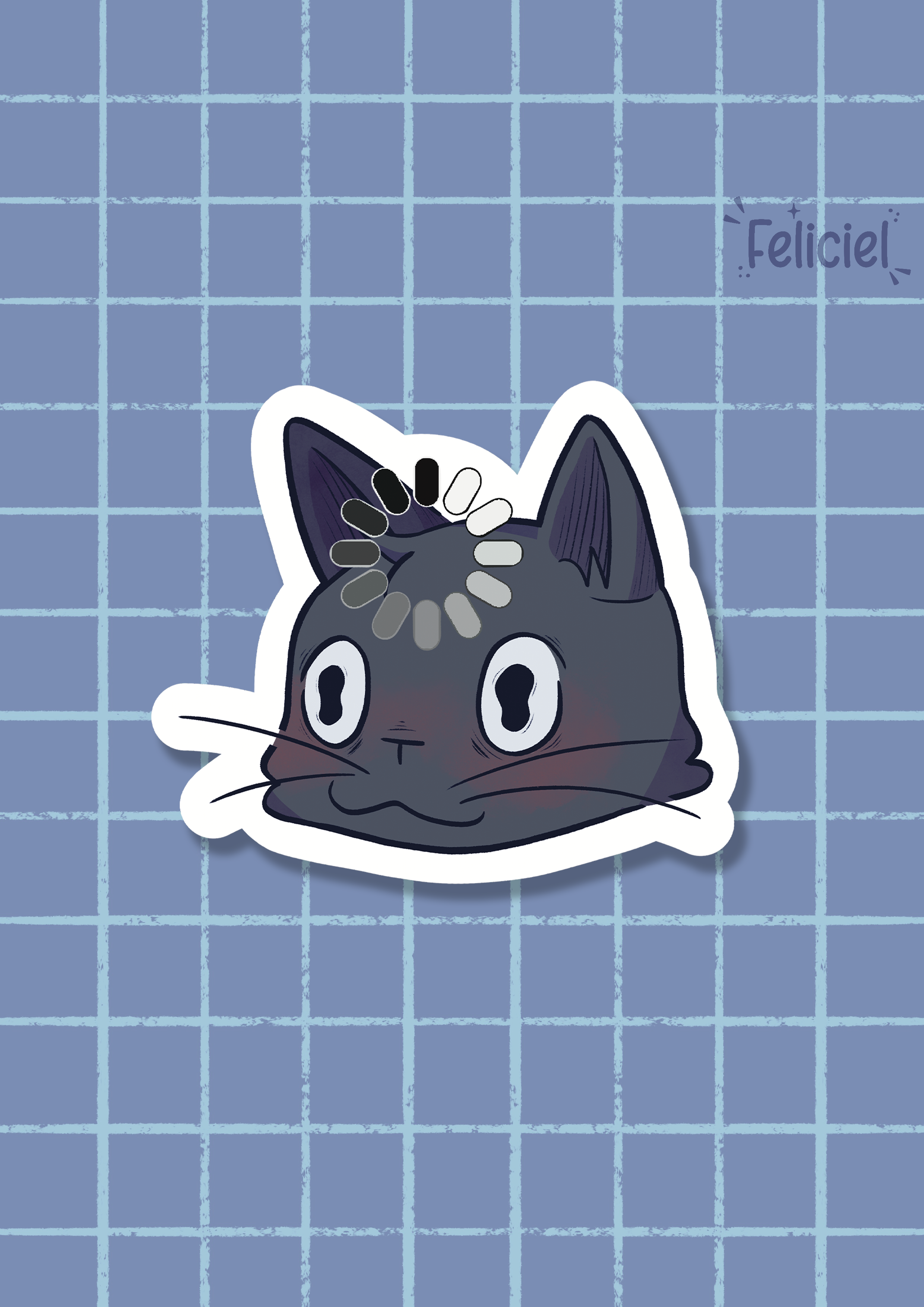 Loading cat - Sticker