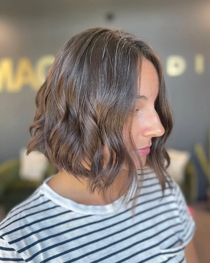 ✨ Fresh, modern, and full of movement! 

This textured bob by Master Stylist Krista brings effortless softness and the perfect lived-in wave.

Light, bouncy, and beautifully shaped&mdash;proof that a great cut makes all the difference. 🤎✂️

#Clement