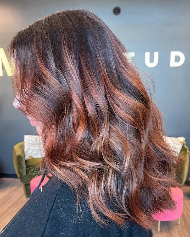 A blend so rich, it&rsquo;s absolutely decadent! ✨

 Master Stylist Krista worked her magic, melting sultry dark chocolate tones with radiant copper hues for the ultimate dimensional glow. The perfect mix of warmth, depth, and shine&mdash;this color 