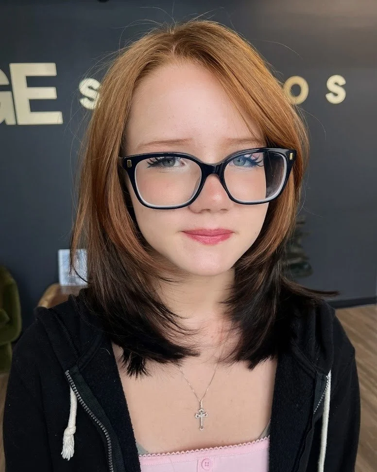 Foxtail hair is having a moment 🦊✨

Krista created this bold, dimensional look with warm copper tones and deep contrast for the ultimate edgy-meets-soft vibe. The perfect mix of playful color and face-framing shape 🤍

#ClementineAndHoney #KristaDid