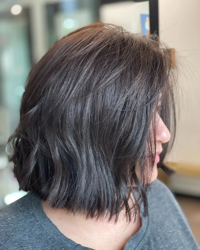 Sometimes all it takes is one big chop ✨✂️

Master Stylist Krista gave this hair a total refresh with a beautifully textured bob and rich brunette color full of shine and dimension. The shorter length brings so much movement and volume while keeping 