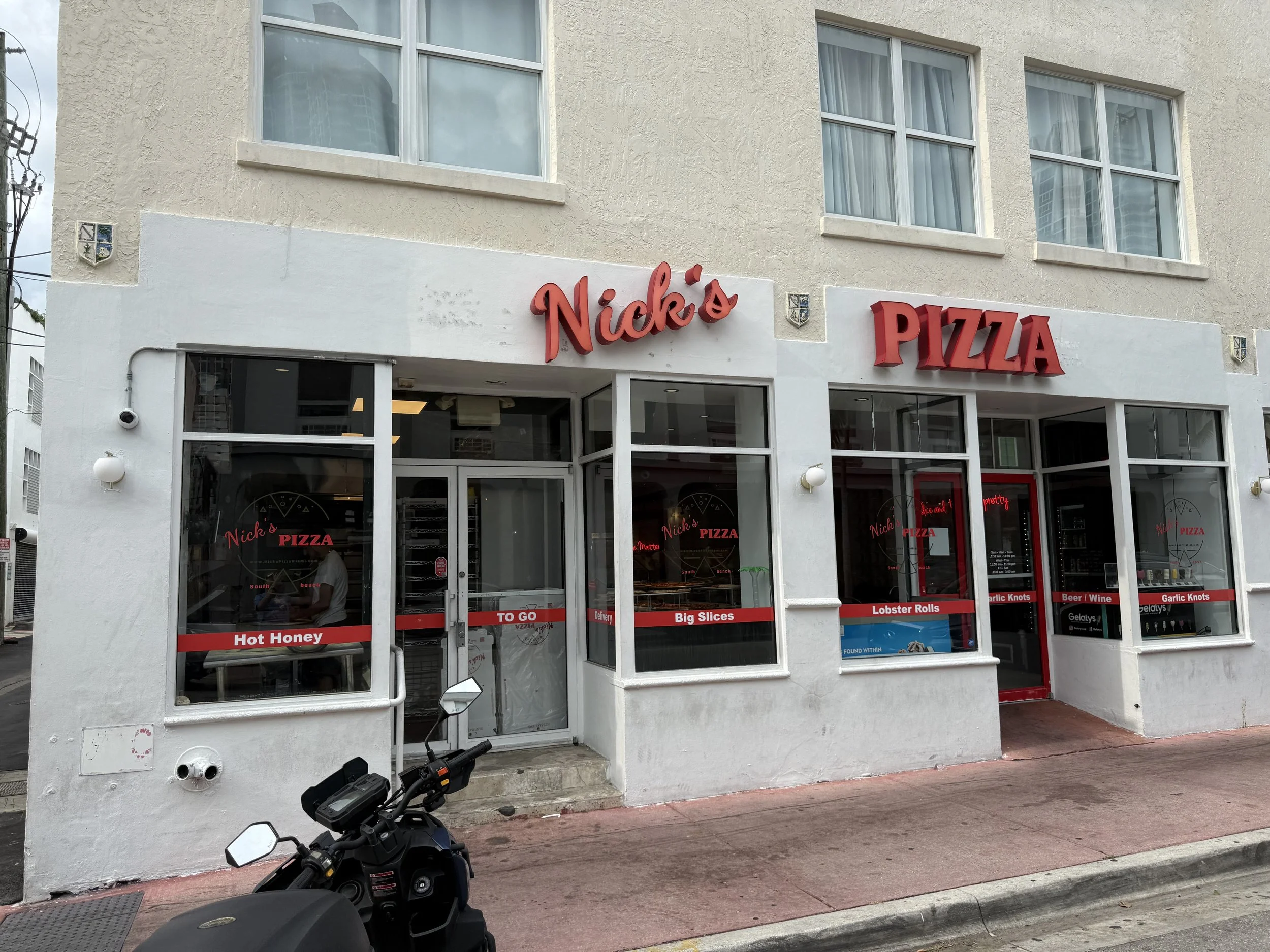 Nick’s Pizza, Miami Beach, FL.