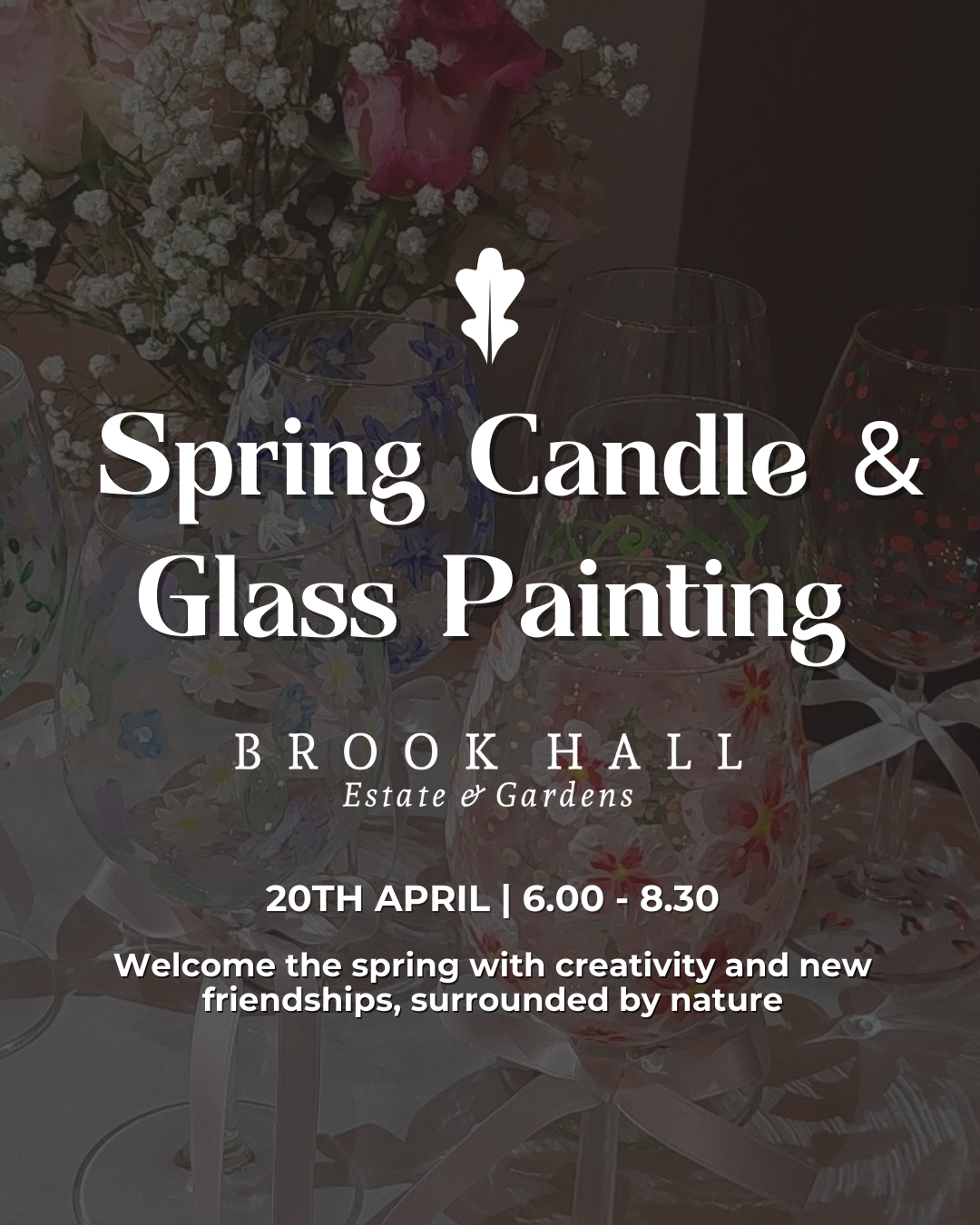 Spring Glass and Candle Painting