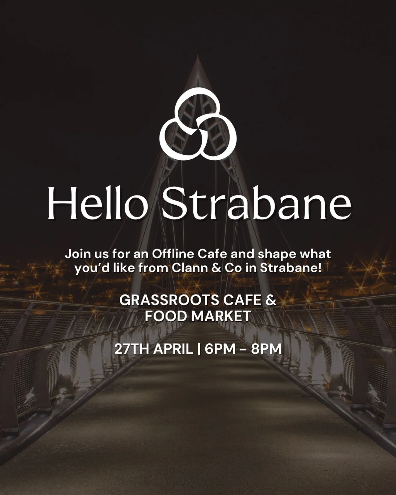 Clann and Co hits Strabane! Our first expansion in partnership with our new community partner @connectionseducation ✨

Join us at Grassroots Cafe &amp; Food Market on Monday 27th April for a screen-free social where the focus is simple: good company,