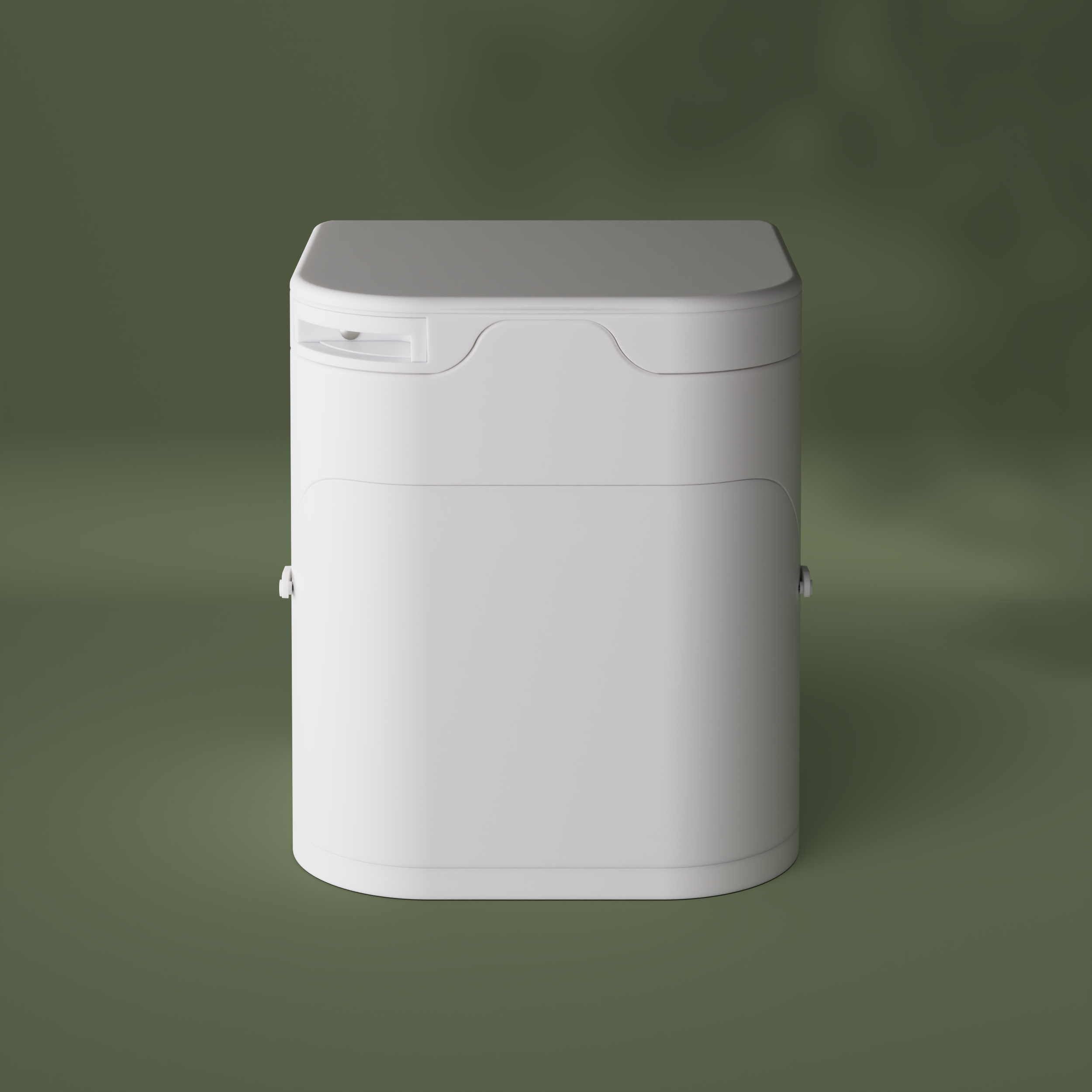 Eine große Camping Toilette