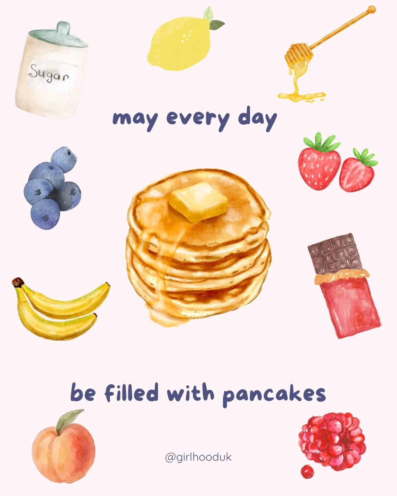 can it be pancake day everyday?🥞 what&rsquo;s your fav topping?🍋🍫🍯🫐