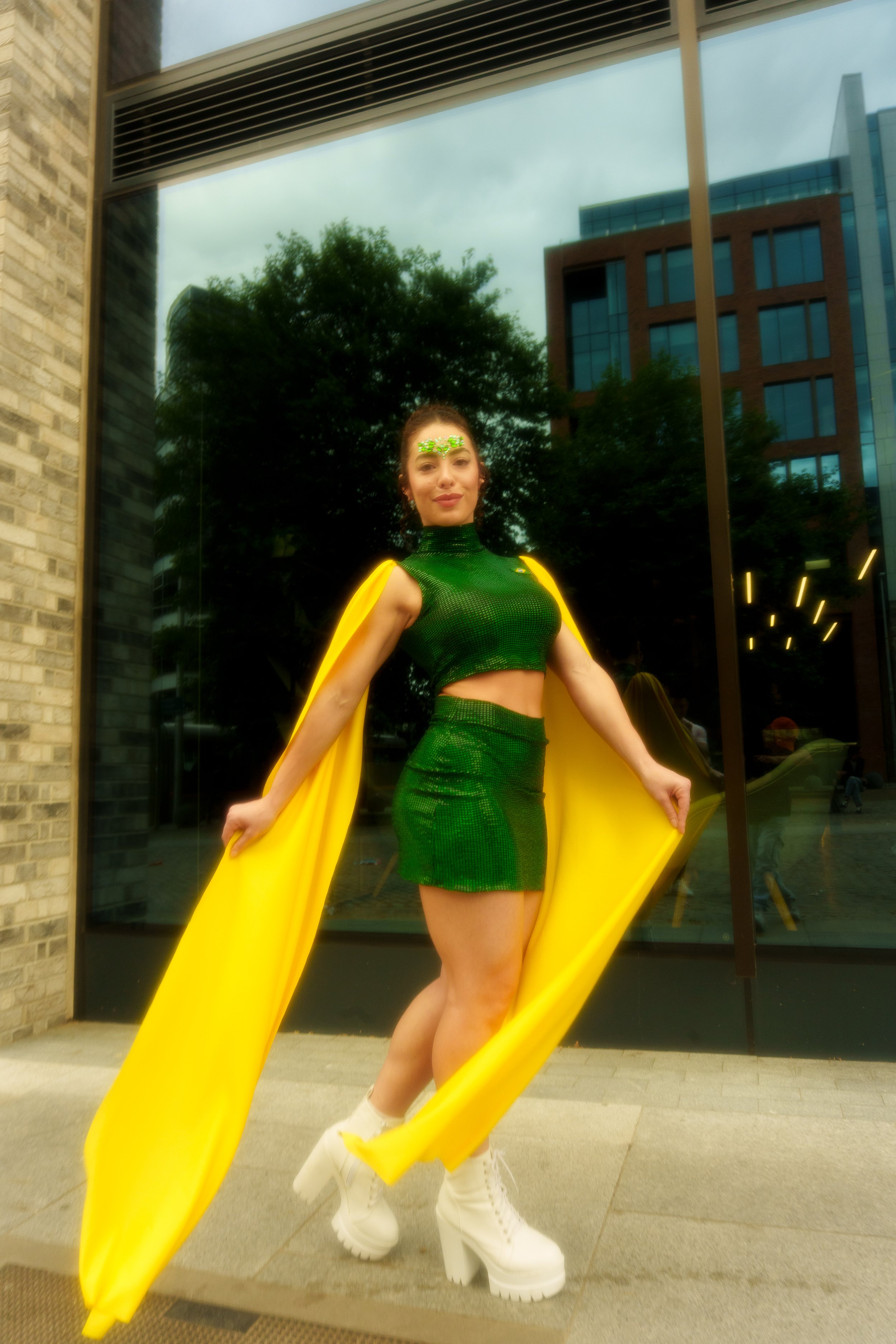 Green skirt