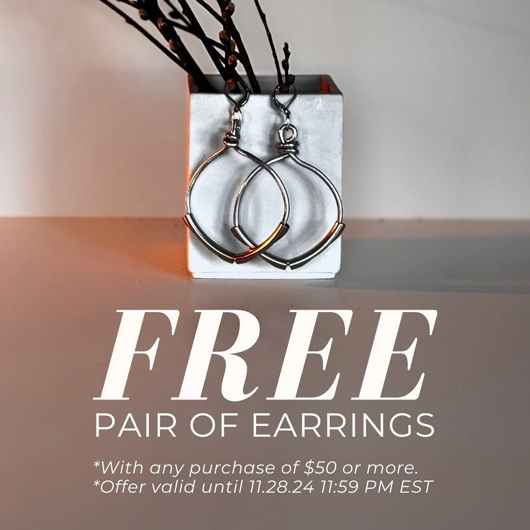 Our site is live! Visit barbcrandalljewelry.com 🫶🏼

Launch Special: FREE pair of aluminum hoops with any purchase over $50. Offer ends 11.28.24 @ 11:59PM EST. 

Handcrafted with Love in Vermont ❤️