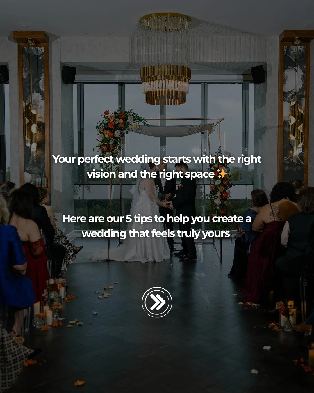 Every detail is designed to elevate your day, from panoramic skyline views to a seamless flow from ceremony to reception

Here are our 5 tips to help you create a wedding that feels truly yours 💍
(to save for later 😉)

Photo : @alexidabrowskiphoto
