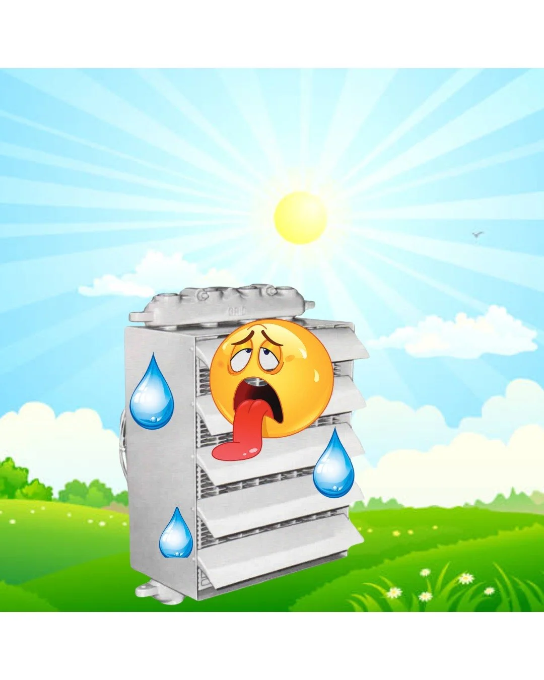 your industrial heater this summer waiting for it to be cold again #heating #industrialheating #hot #heater #grid #gridheating #machinery #heat #hvac #ac