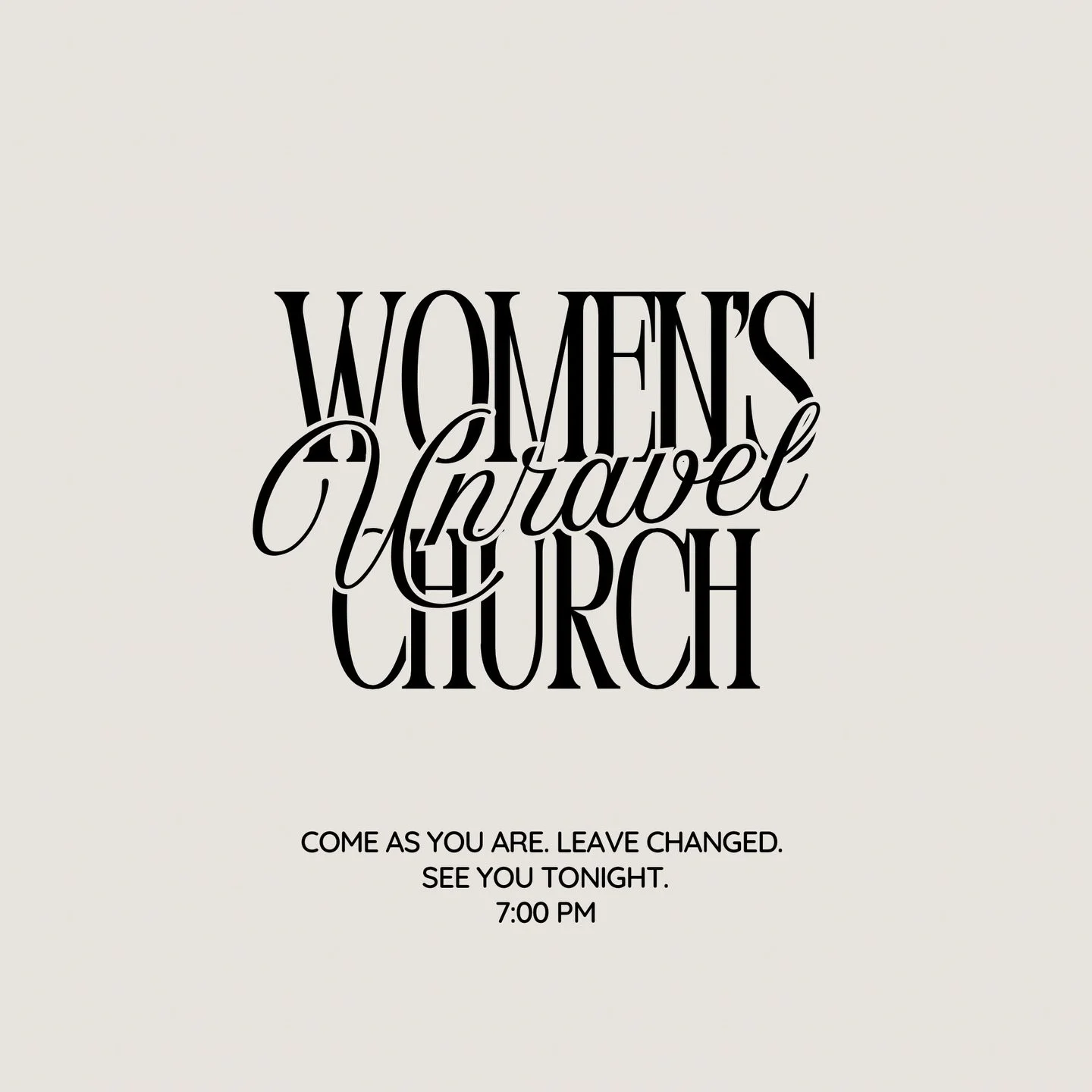 Ladies: Our LAST Unravel of the year is here! Join us tonight and bring a friend ❤️