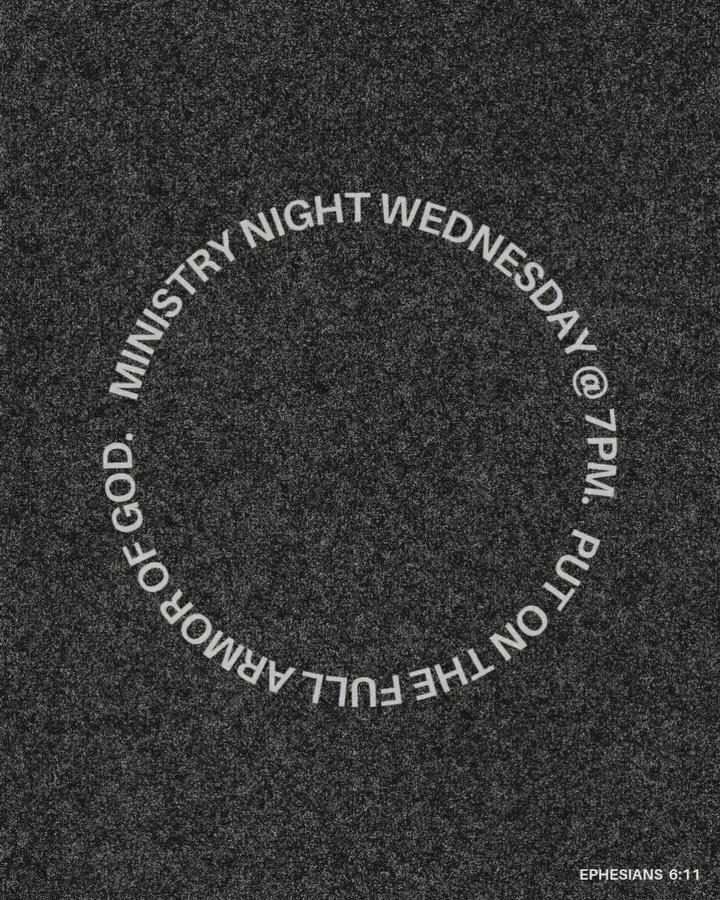 TOMORROW ‼️ Our FIRST Ministry Night of the year is at 7pm. There is childcare provided, we want to worship with you!

If you spent 2025 with one foot in and one foot out, there is NO better time than now to dive all in with God. Don&rsquo;t rely on 