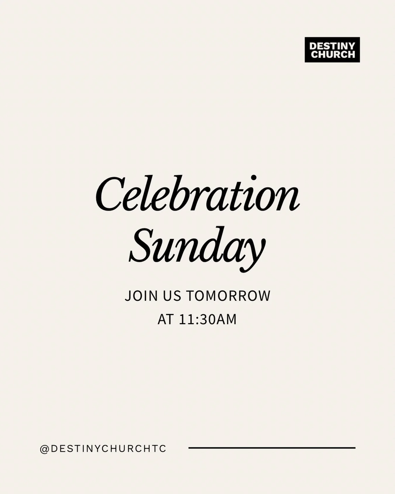 See you tomorrow morning church! Join us for a family-style service at 11:30am 🤍