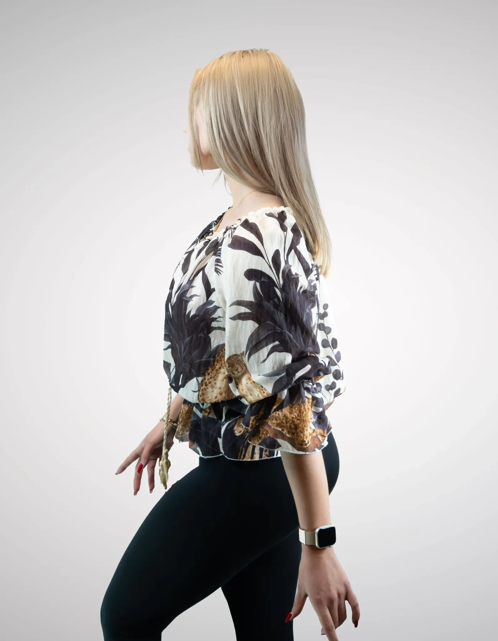 Oversize-Bluse Loredana in Batik-Optik.