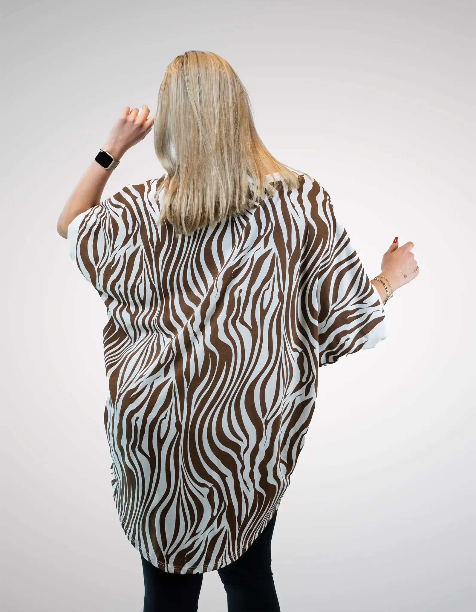 Zebra-Shirt Rückansicht.